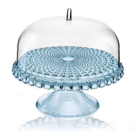 Блюдо для торта с крышкой, tiffany, ?30 см, голубое