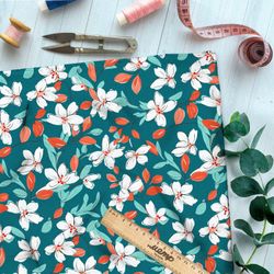 Ткань премиум габардин цветочный поток фантазий