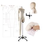 Манекен портновский Моника, комплект Про, размер 42, цвет бежевый, в комплекте накладки, руки, нога и голова.