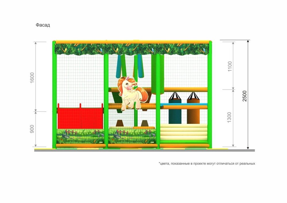 Детский игровой лабиринт «Леопольд» 13 м² (3,7*3,7*2.5м)