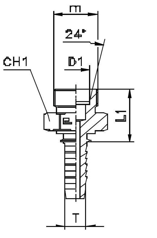 Фитинг DN 08 DKO-L (Ш) 16x1.5 10