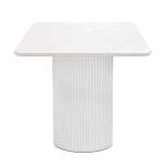 Стол Bradex Home Festa 140x85x77см, керамогранит белый мрамор