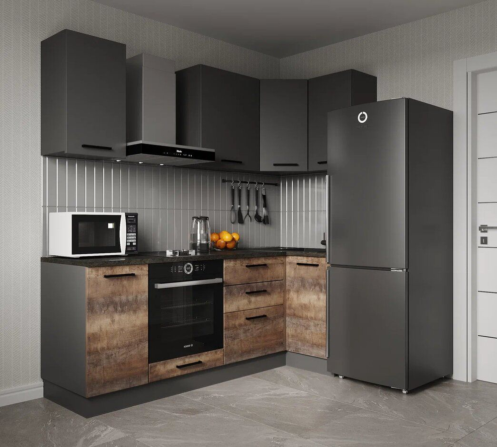 Кухонный гарнитур угловой Трансильвания 2200х1000 (38мм)