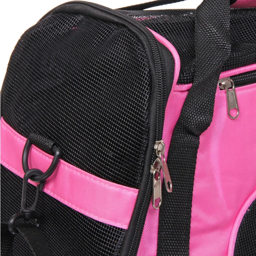 Сумка - переноска для животных «ЛЮБИМЫЙ БРО», цвет розовый, размер S, 42*19,5*23см/до 5кг (Пакет и Лейбл)