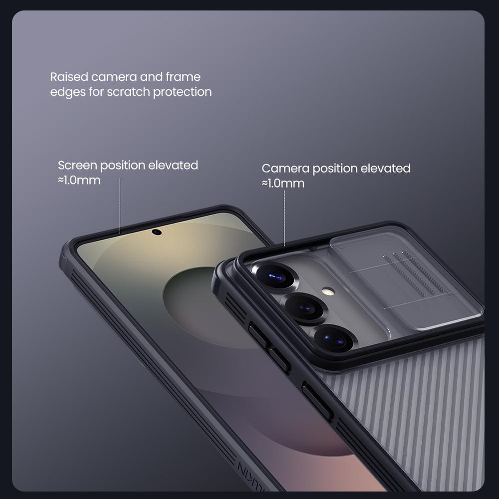 Чехол прозрачный тонированный для Samsung Galaxy S26, серия CamShield Pro (защитная сдвижная шторка для камеры) от Nillkin