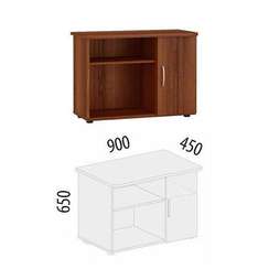 Тумба офисная с дверкой Лидер 82.06 Орех Пегас 900х450х650