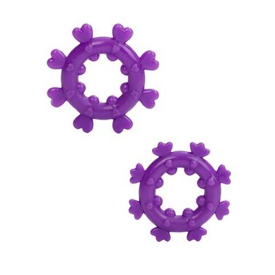 Набор из двух фиолетовых эрекционных колец MAGIC LOVE RINGS (Цвет: фиолетовый)