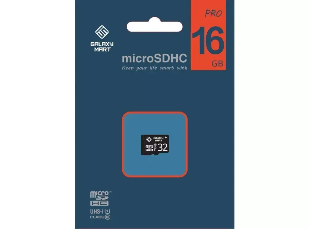 Карта памяти micro SDHC GalaxyMart 16Гб 10класс без адаптера (GMMSDU1-16G). купить карту памяти 16гб