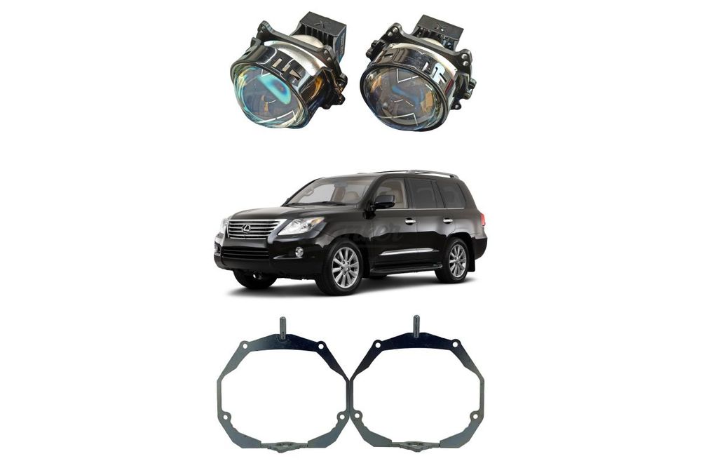 Комплект для замены штатных линз с AFS Lexus LX570 III 2007-2012, Тип №2
