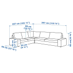 Диван угловой 5-местный - IKEA KIVIK/КИВИК ИКЕА, бирюзовый