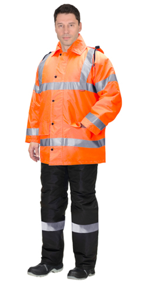 Куртка "Атлас": зимняя, фл. оранжевый, СОП, тк.Оксфорд (ЧЗ)