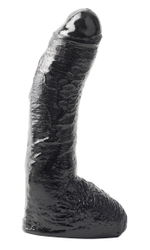 Чёрный фаллос Fat Boy - 24,8 см. (Цвет: черный)