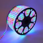 Лента светодиодная 220В, SMD2835, 60 LED/м, RGB, 10х7мм, 100м, с кабелем питания, IP67 NEON-NIGHT