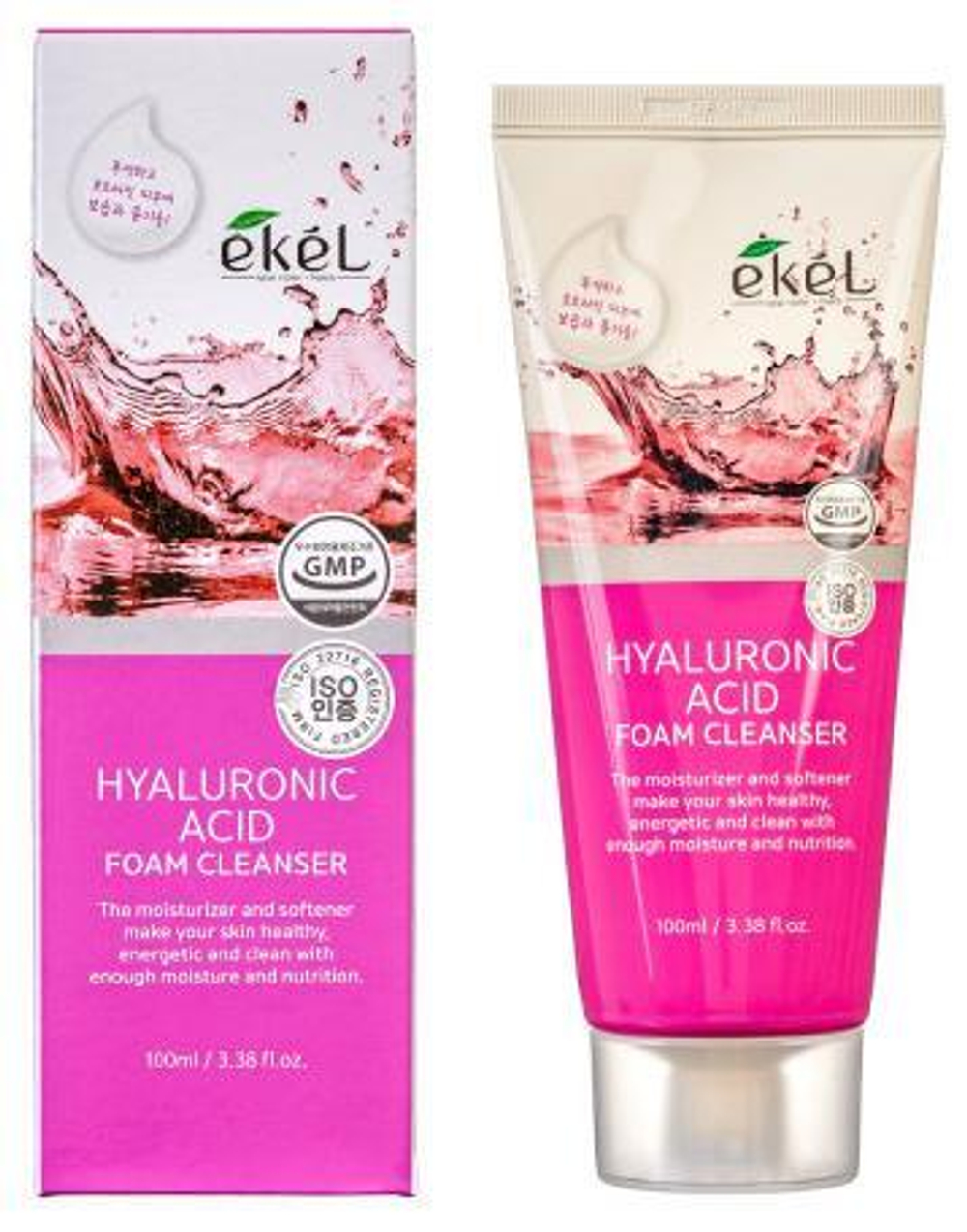 Пенка для умывания EKEL Foam Cleanser Hyaluronic Acid, 100 мл