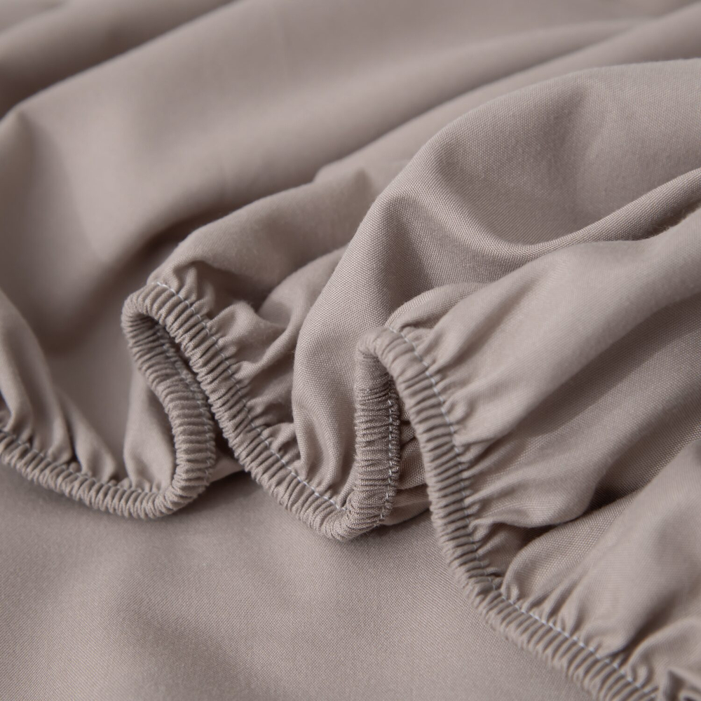 КПБ Однотонный Сатин на резинке CSR028, 2 спальный, наволочки 70-70 2 шт, простынь 160*200*35