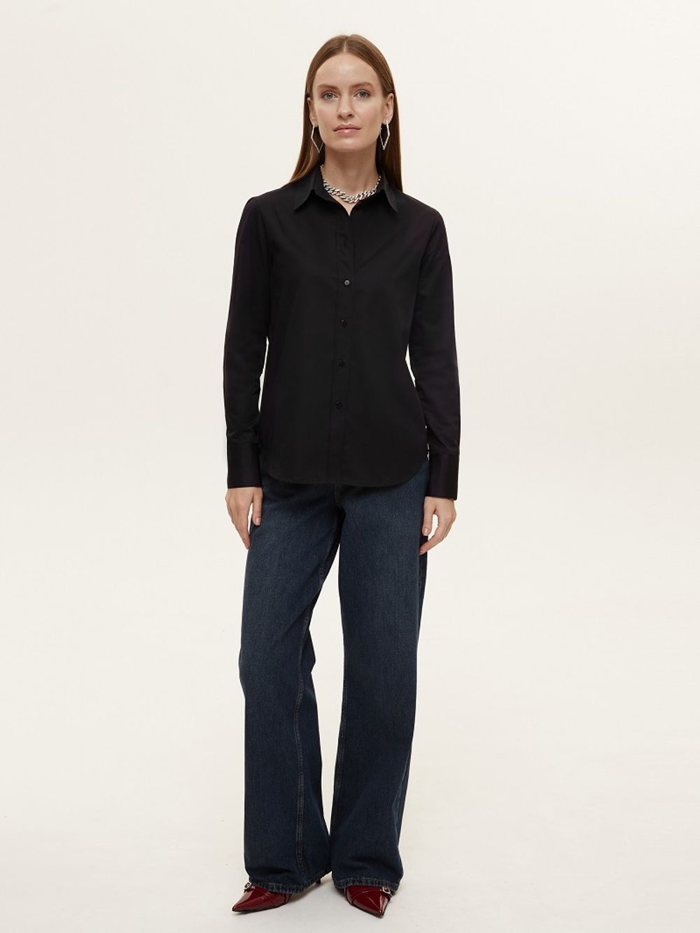 Рубашка Кельн черный ХЛОПОК