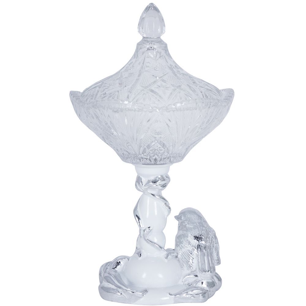 Сахарница стеклянная с крышкой Зарничка Свитти Белый