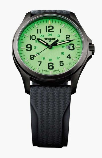 Швейцарские тактические часы Traser P67 OFFICER PRO GUNMETAL Lime 107430