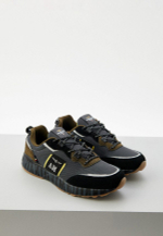 Кроссовки муж. Aeronautica 293 черно-зеленые