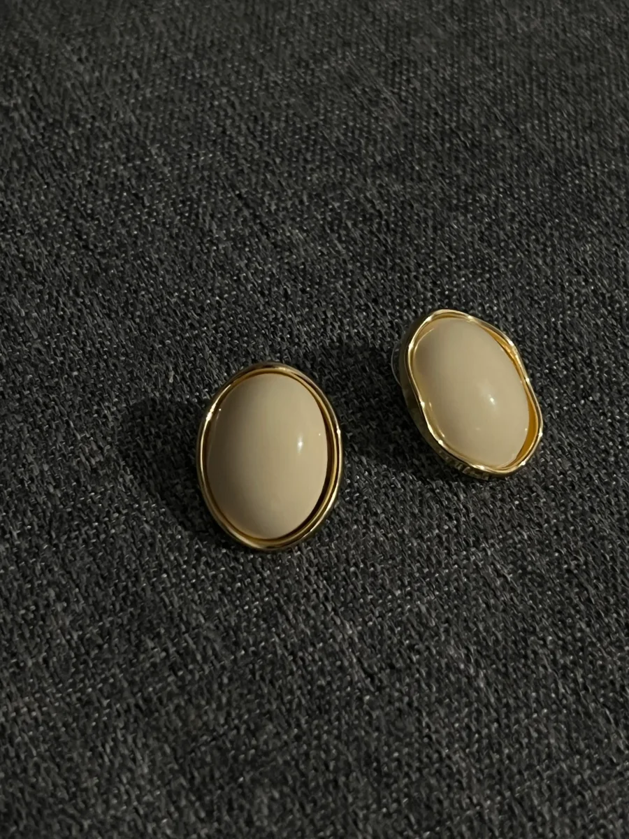 Серьги Овал, Золотые