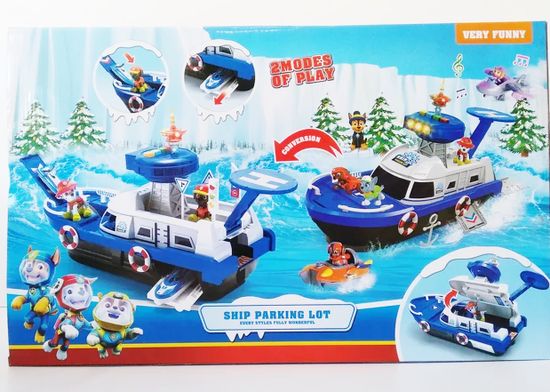 Щ/П Катер с героями свет+звук