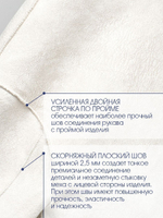 Шуба с капюшоном, жемчужная, Северина