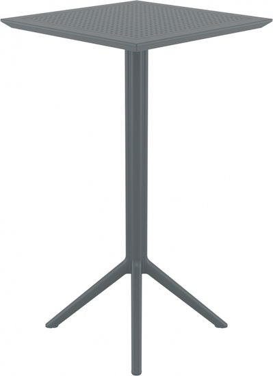 Стол пластиковый барный складной Sky Folding Bar Table 60 темно-серый Турция