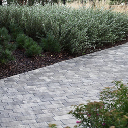 Тротуарная плитка СТАРЫЙ ГОРОД - Листопад гладкий Антрацит, комплект из 3 видов плит