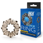 Дымчатое рельефное эрекционное кольцо (Цвет: дымчатый)