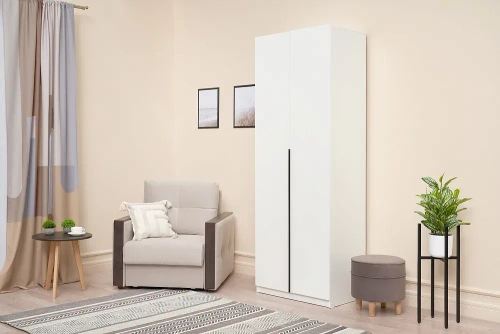 Шкаф 2-х створчатый Лайт белый текстурный