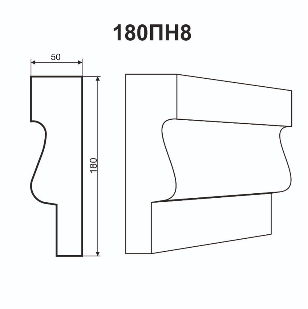 Наличник 180ПН8 180х50