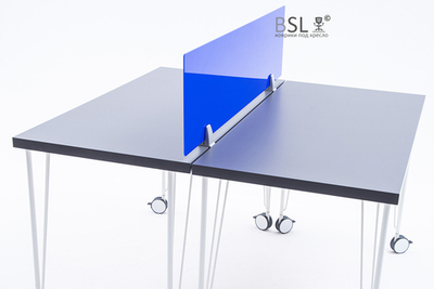 Экран на струбцинах с зажимом синий "глухой"