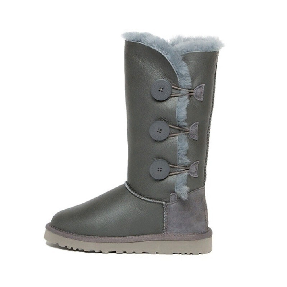 Угги Bailey Button Triplet Metallic Grey