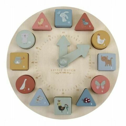 Пазлы для малышей Little Dutch Puzzle Clock - Рамка-вкладыш Пазл часы - Little Dutch LD7063