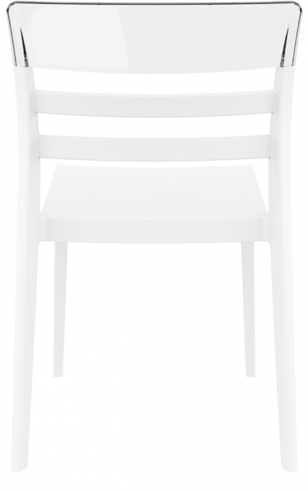 Стул пластиковый Siesta Contract Mone, белый, прозрачный