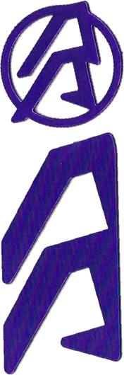 Логотипные вставки Alpha-X (цвет:синий, правые)