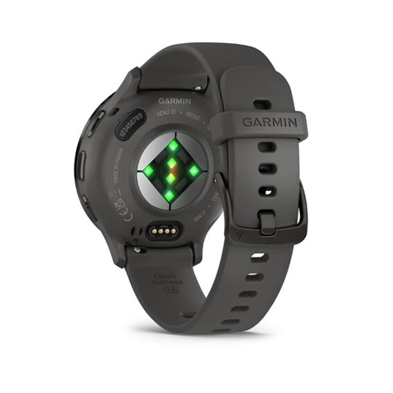 Умные часы Garmin Venu 3S 41 мм Безель из сланцевой нержавеющей стали, корпус серого цвета и силиконовый ремешок (010-02785-00)