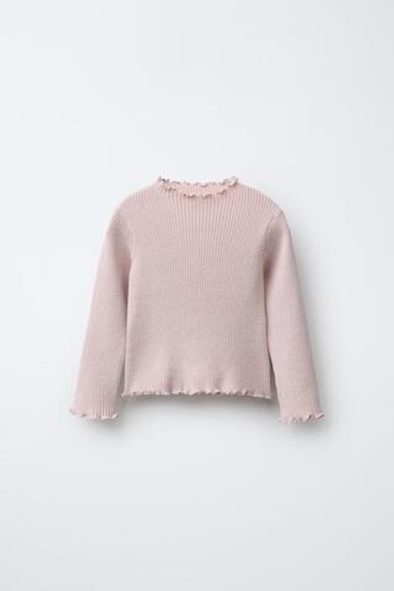 ZARA ЛОНГСЛИВ В РУБЧИК, РОЗОВЫЙ