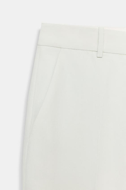 ZARA БРЮКИ ИЗ СМЕСОВОГО ЛЬНА — ZW COLLECTION, ЦВЕТ ЛЬДА