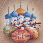 Набор декоративных гобеленовых салфеток (40*40) - 3 шт. Пасхальный перезвон