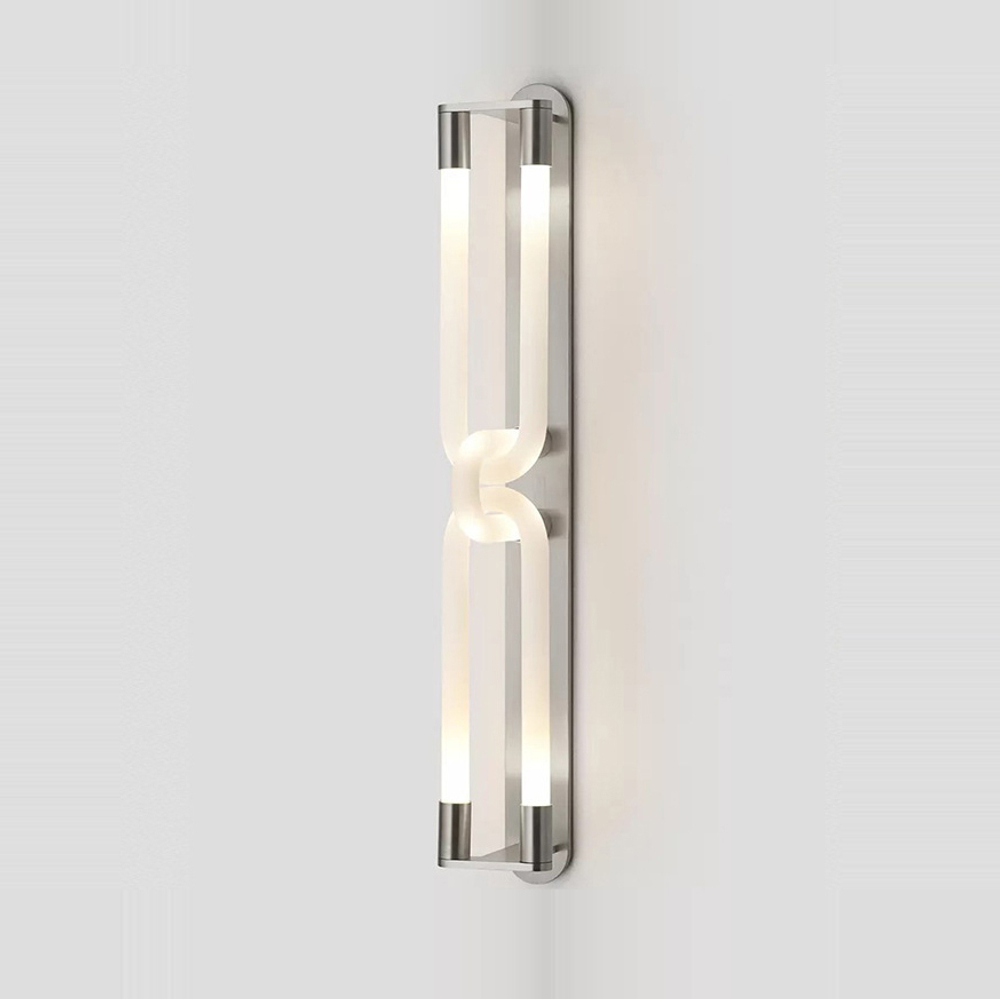 Wall design lamp  Loopi Double by Articolo Lighting (Silver)