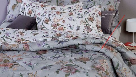 Постельное белье 2 спальное евро Mirabello Luce Sui Fiori 08N Grigio