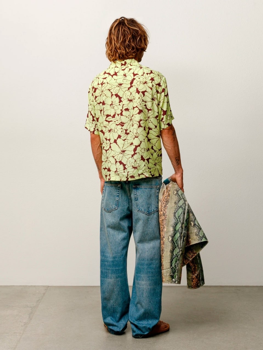 Рубашка Stussy Floral Hawaiian Lime
