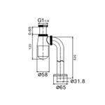 Сифон комбинированный хром без вып. нижн. F81