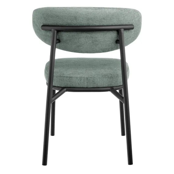 Стул Arvo серо-зеленый шенилл с черными ножками