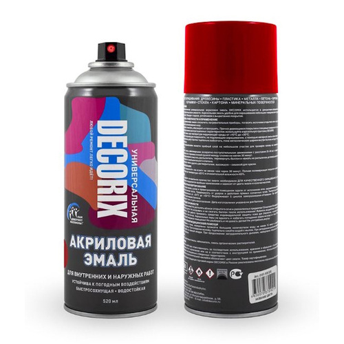 Эмаль аэроз. DECORIX акрил. красный огненный 520мл   0101-80 DX * АКЦИЯ