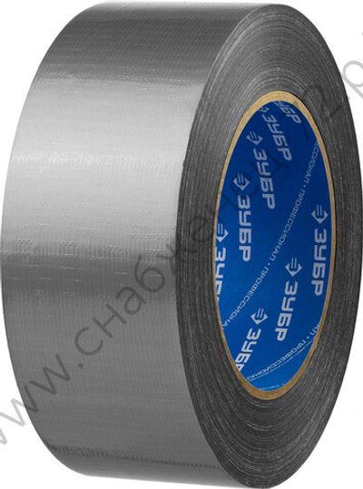 ЗУБР 48 мм, 45 м серая, на тканевой основе, универсальная, Армированная лента, ПРОФЕССИОНАЛ (12090-50-50)