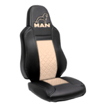 Чехлы MAN TGX, TGS с 2021 года c регулировкой ремня безопасности водителя по высоте (экокожа, бежевый)