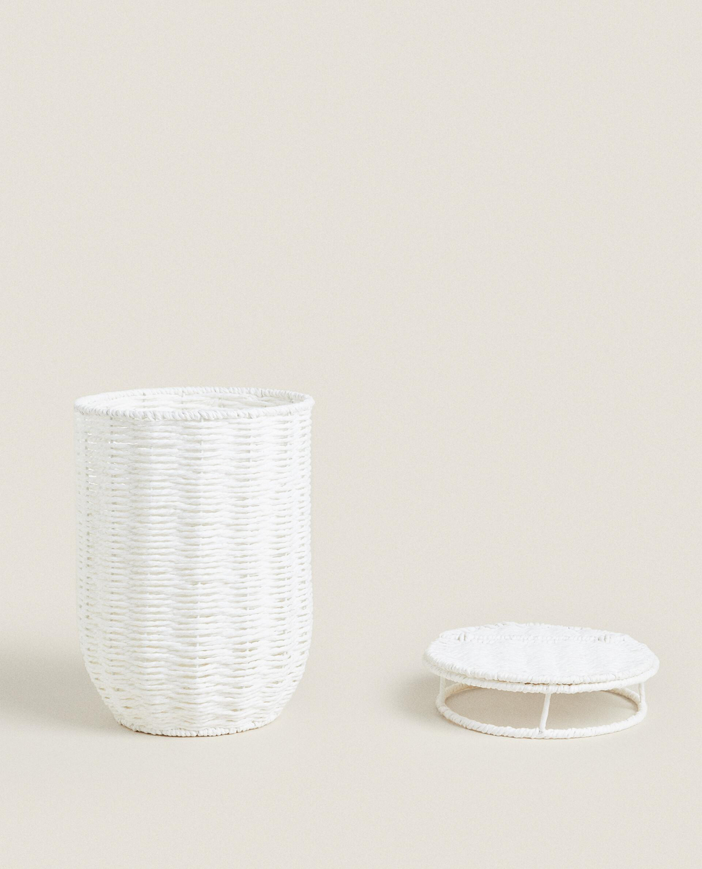 Zara Home Корзина из металла, цвет белый, 31 см