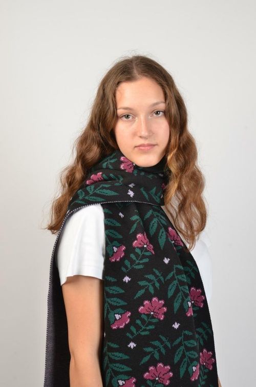 Шарф Idel Flora черный